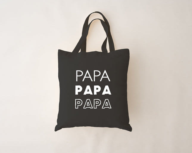 Sac réutilisable noir - papa papa papa