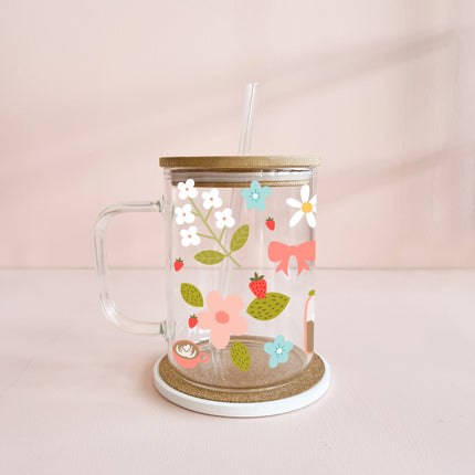 Tasse boho 17oz - Fleurs & café