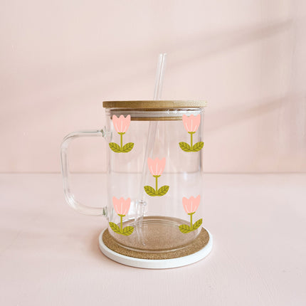 Tasse boho 17oz - Tulipes roses