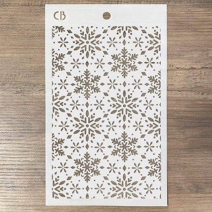 Ciao Bella Texture Stencil 5"x8" Snowflakes