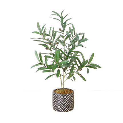 Madero Potted Faux Olive Plant