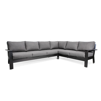 Magnolia Black Aluminum Sectional with Sunbrella® Cushions