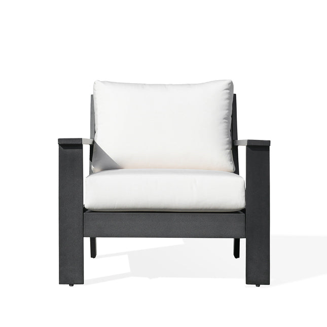 Magnolia Black Aluminum Club Chair with Sunbrella® Cushions