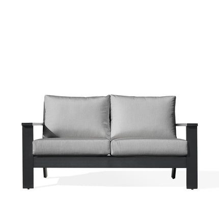 Magnolia Black Aluminum Loveseat with Sunbrella® Cushions