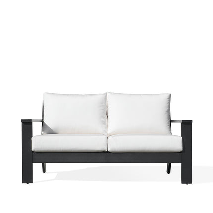 Magnolia Black Aluminum Loveseat with Sunbrella® Cushions