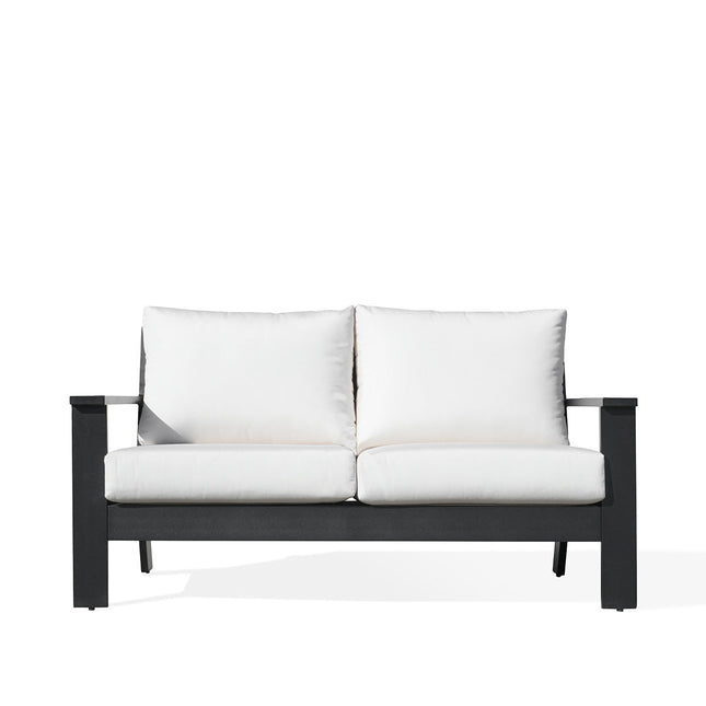 Magnolia Black Aluminum Loveseat with Sunbrella® Cushions