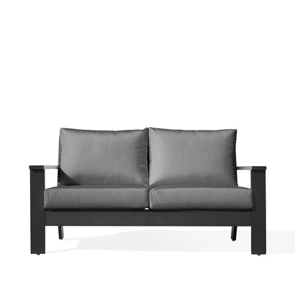 Magnolia Black Aluminum Loveseat with Sunbrella® Cushions