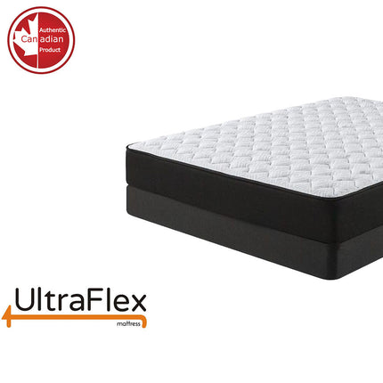 UltraFlex PURITY- Orthopedic Spinal Care, Cool Gel Posture Support Mattress, Pressure Relief Foam Encased Quilting for Low Motion Transfer (Made in Canada)- With Waterproof Mattress Protector