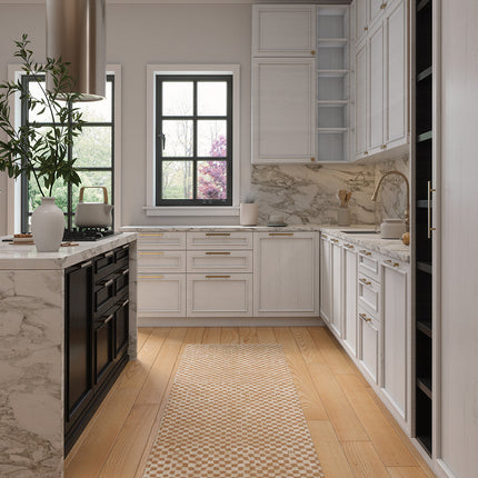 Metro Checkered Natural Rug