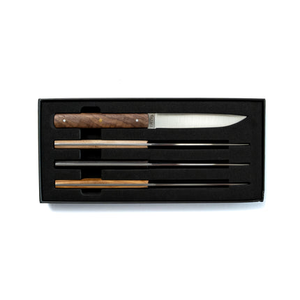 Hazaki Steak Knives 4 pc Kit - Mixed Wood