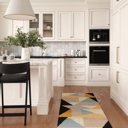 Mizza Black Yellow Multicolor Rug