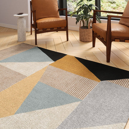 Mizza Black Yellow Multicolor Rug