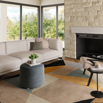 Mizza Black Yellow Multicolor Rug