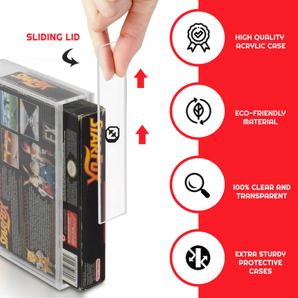 Acrylic Display Protector for SNES Games and N64 Game Box - Pack of 2