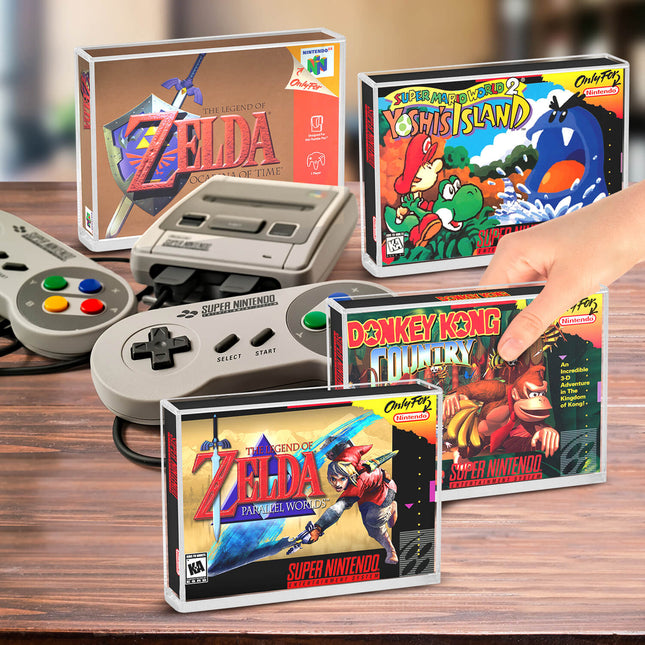 Acrylic Display Protector for SNES Games and N64 Game Box - Pack of 2
