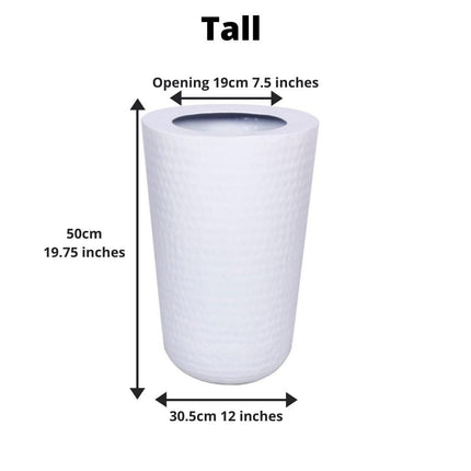 Ora - White Brass Planter