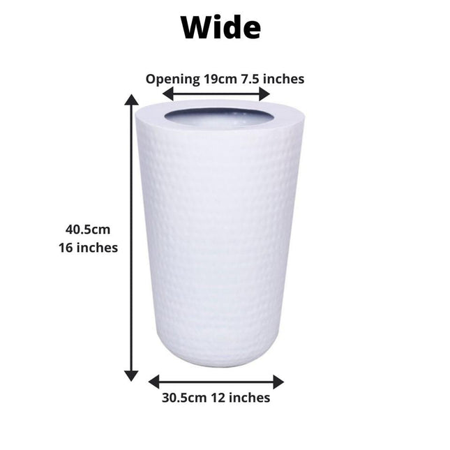 Ora - White Brass Planter