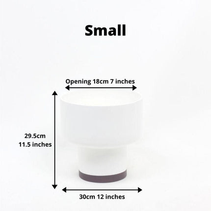 Perla - White Bamboo Mid-Century Mushroom Planter