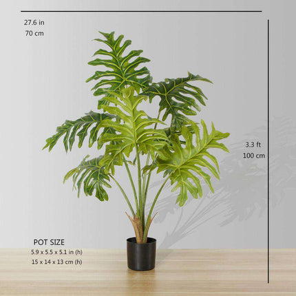 Philo Artificial Philodendron Potted Plant 39''