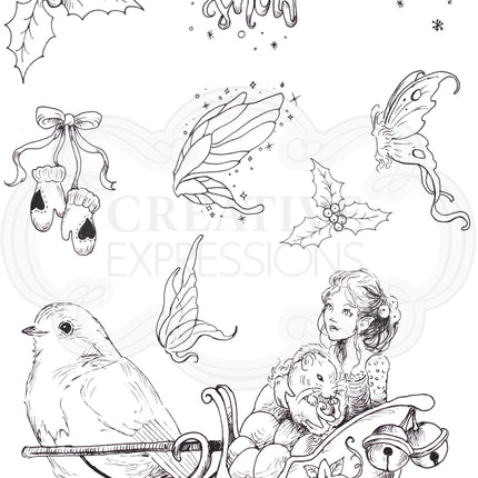 Sleigh Bells Ring A5 Clear Stamp Set