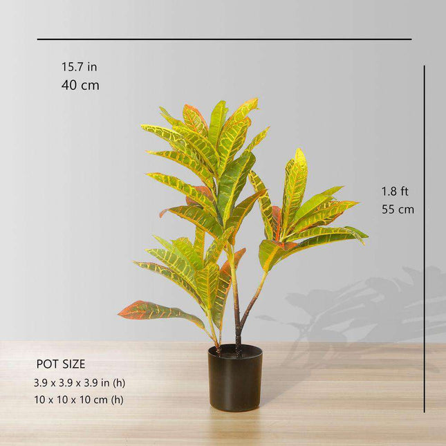Pinto Artificial Crotons Potted Plant 22"