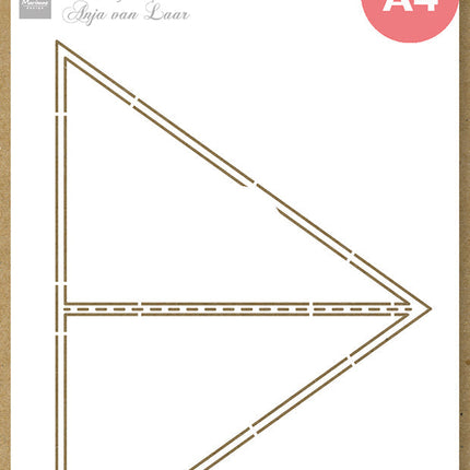 Marianne Design Craft Stencil - A4 - Anja's Triangle Card