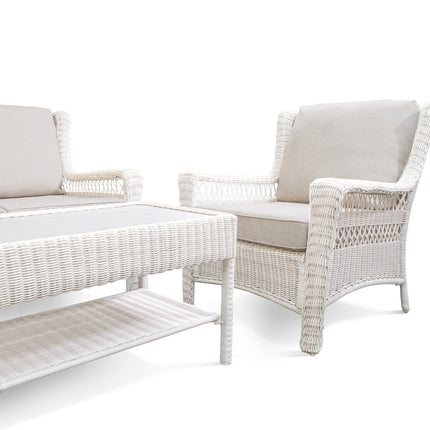 Park Meadows Wicker Loveseat Conversational Set