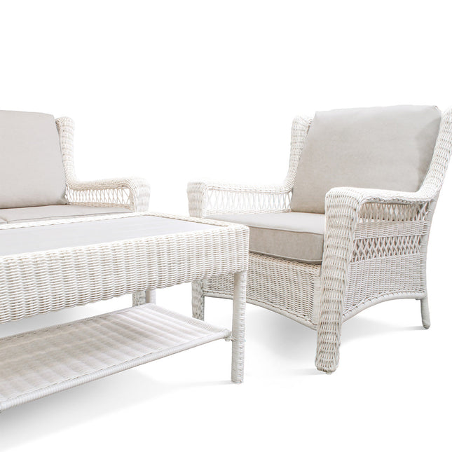 Park Meadows Wicker Loveseat Conversational Set