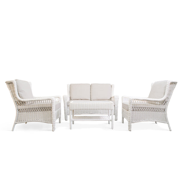 Park Meadows Wicker Loveseat Conversational Set