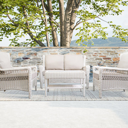 Park Meadows Wicker Loveseat Conversational Set