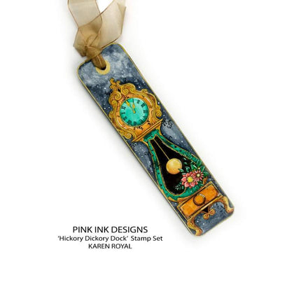 Pink Ink Designs Hickory Dickory Dock 6 in x 8 in Clear Stamp Set