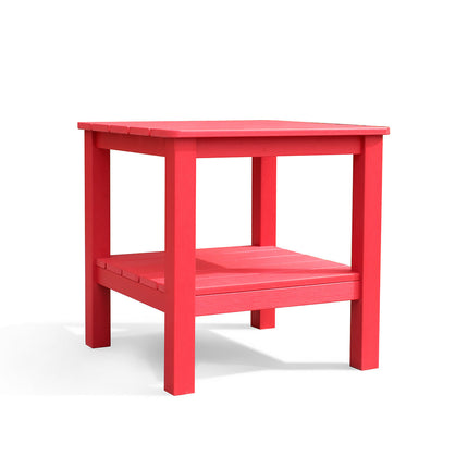 Polymer Outdoor End Table with Shelf