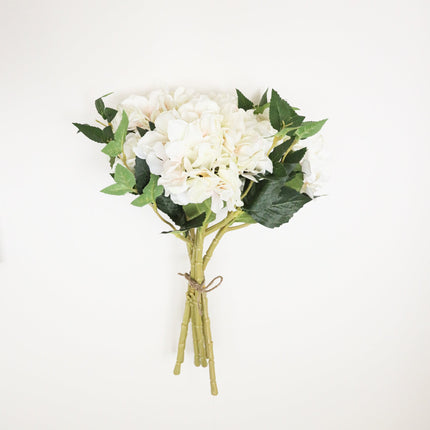Ventura Artificial White Hydrangea Bouquet 18''X12'' (Set Of 6)