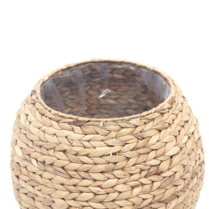 Rafa- Water Hyacinth Natural Round Floor Planter