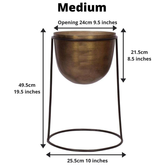 Rosita - Brass Planter On Stand