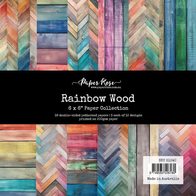 Rainbow Wood 6x6 Paper Collection 31040
