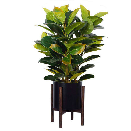 Rica - Mid-Century Modern Plant Stand With Black Planter (Multiple Sizes)