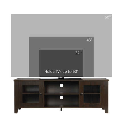 MacKenzie TV Stand for TVs up to 65 inches-Coffee Brown