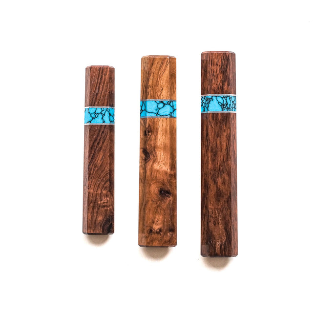 Rosewood & Turquoise Wa Handles