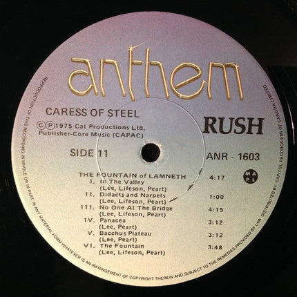 Rush – Caress Of Steel - 1978 Pressing!