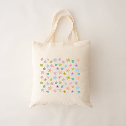Sac réutilisable - fleurs pastel