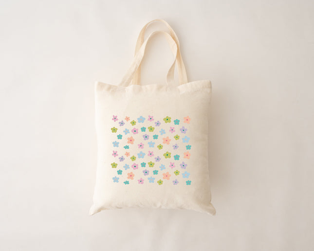 Sac réutilisable - fleurs pastel