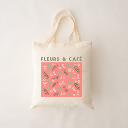 Sac réutilisable - fleurs & café