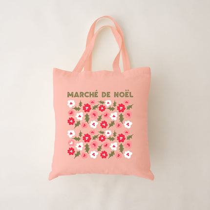 Sac réutilisable rose - Marché de Noël