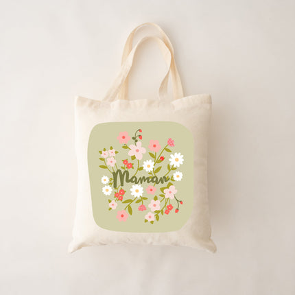 Sac réutilisable naturel - maman Bloom