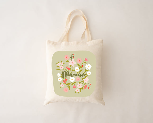 Sac réutilisable naturel - maman Bloom