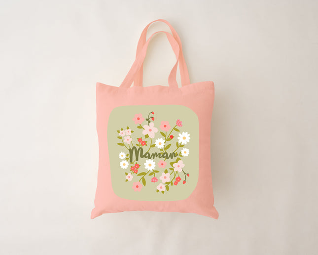 Sac réutilisable rose - maman Bloom