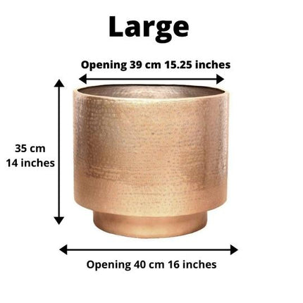 Sagi - Brass Mid-Century Floor Planter (Multiple Sizes)