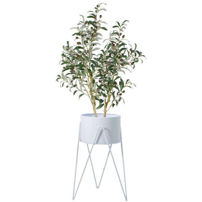 Shira White Planter With Hairpin Legs (61Cm)