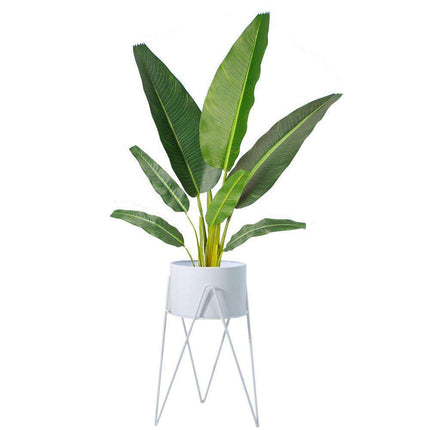 Shira White Planter With Hairpin Legs (61Cm)